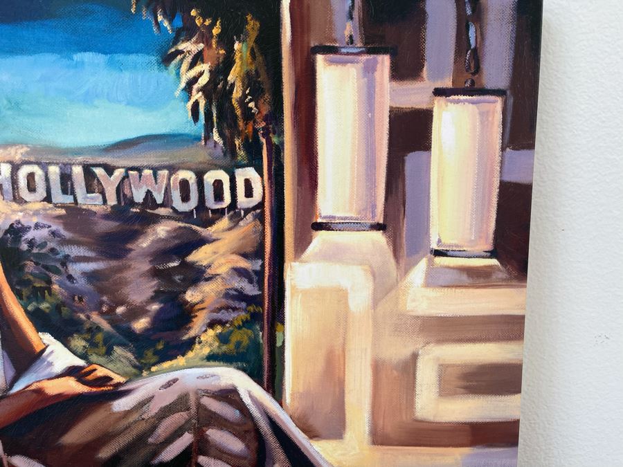 Aaron Brothers Hollywood Sign Canvas Print 30 X 30 Retails $129 [Photo 4]