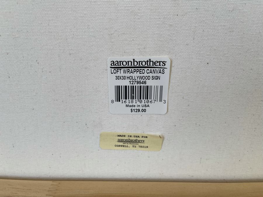 Aaron Brothers Hollywood Sign Canvas Print 30 X 30 Retails $129 [Photo 6]