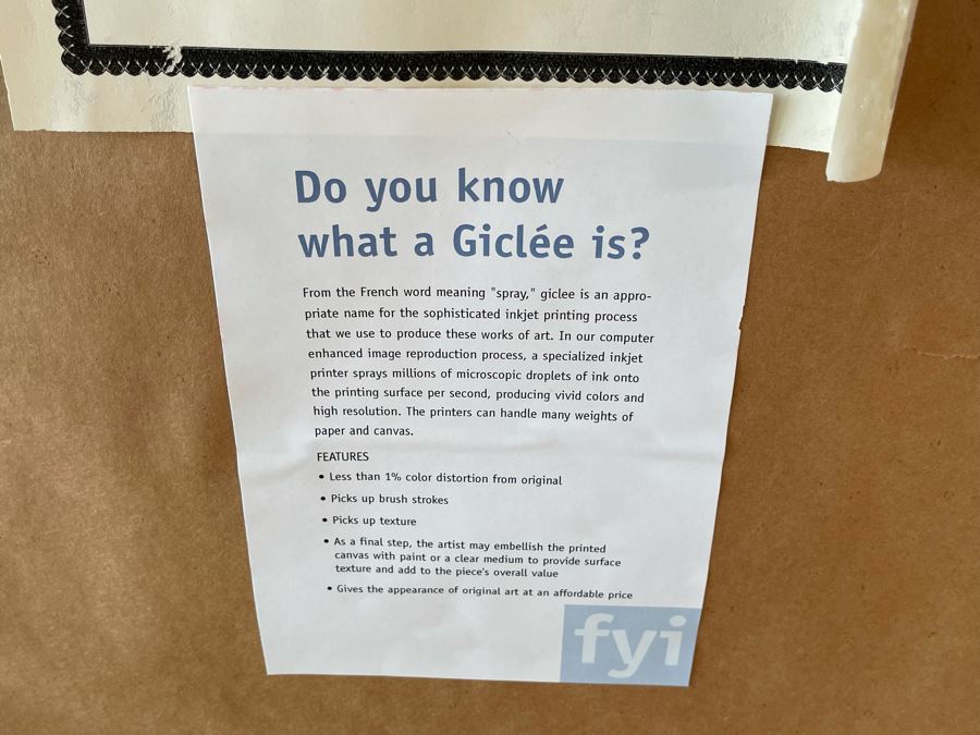 Ethan Allen Artist Proof Giclee Print Titled 'Modern Study I' By Sean Jacobs With Certificate 47 X 47 [Photo 6]