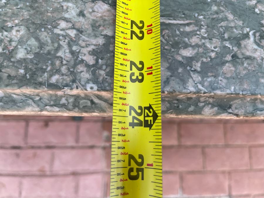 Green Marble Top Table With Cast Iron Base 47W X 24D X 30H [Photo 10]