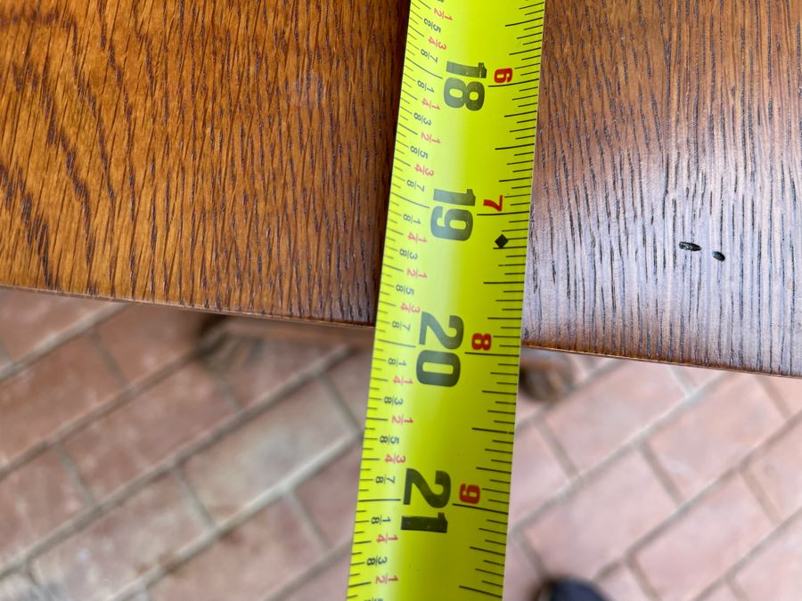 Impressive Carved Oak Antique Stand Table 19W X 20D X 28H [Photo 6]