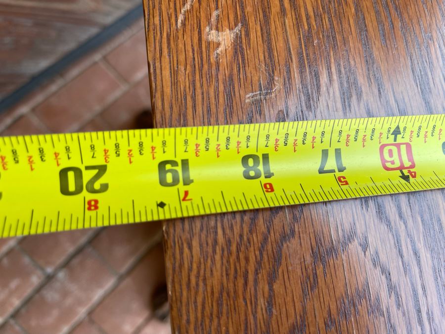 Impressive Carved Oak Antique Stand Table 19W X 20D X 28H [Photo 5]