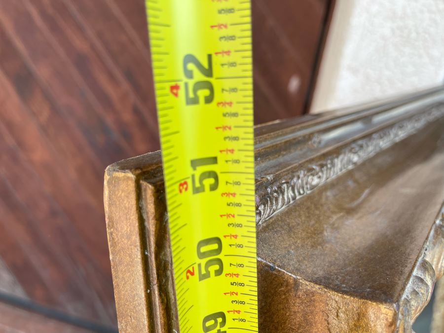 Large Gilt Wooden Beveled Glass Wall Mirror 62W X 51H [Photo 9]