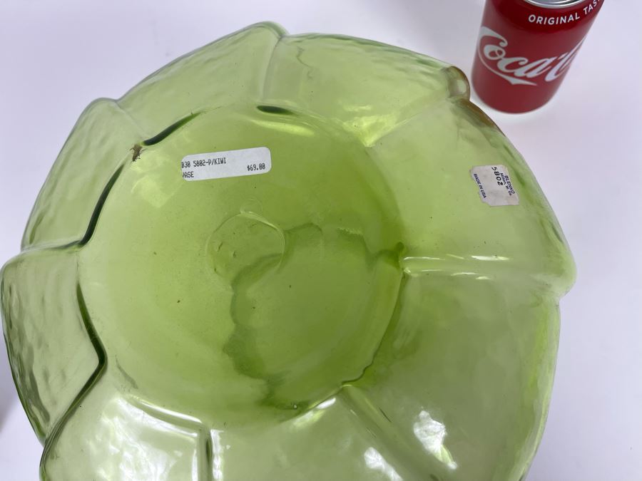 Blenko Green Glass Vase 11W X 8H Retails $69 [Photo 7]