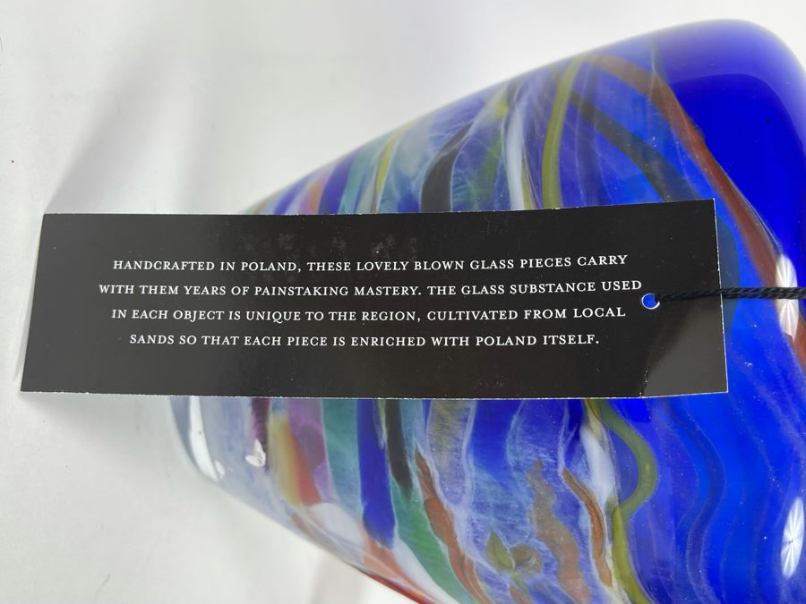 Handmade Glass Vase From Poland 8W X 11H [Photo 7]