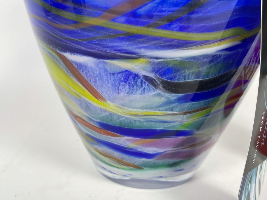 Handmade Glass Vase From Poland 8W X 11H [Photo 4]