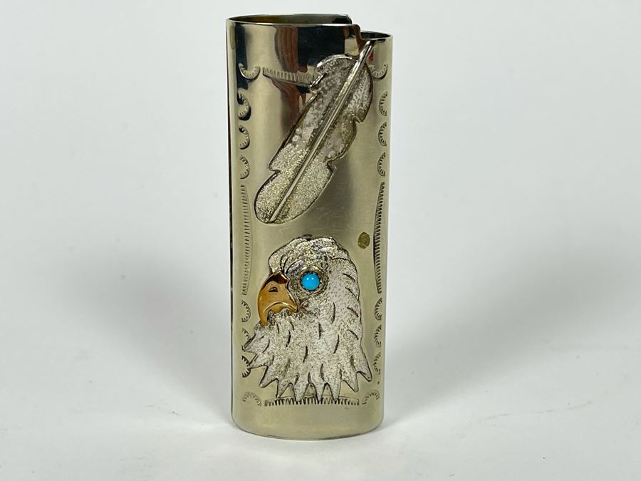 Sterling Silver Lighter Case Cover 19.2g [Photo 1]