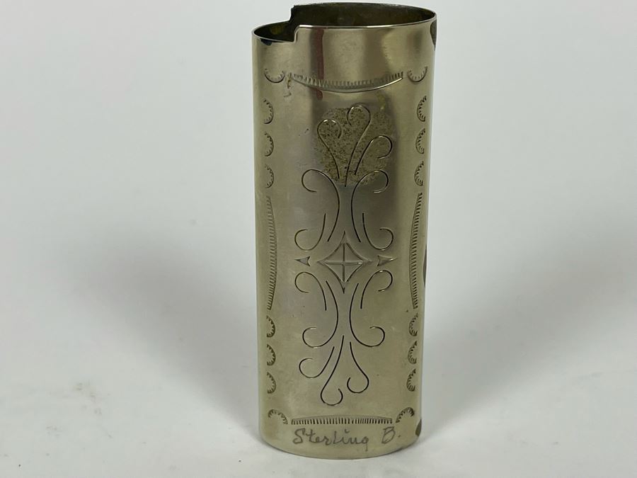 Sterling Silver Lighter Case Cover 19.2g [Photo 2]