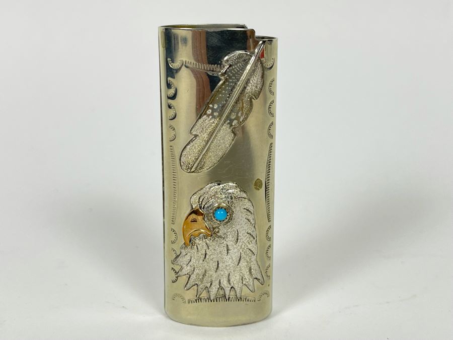 Sterling Silver Lighter Case Cover 19.2g [Photo 3]