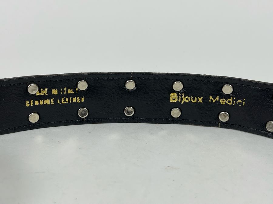 Italian Leather Snake Belt By Bijoux Medici Size 08 80 [Photo 7]