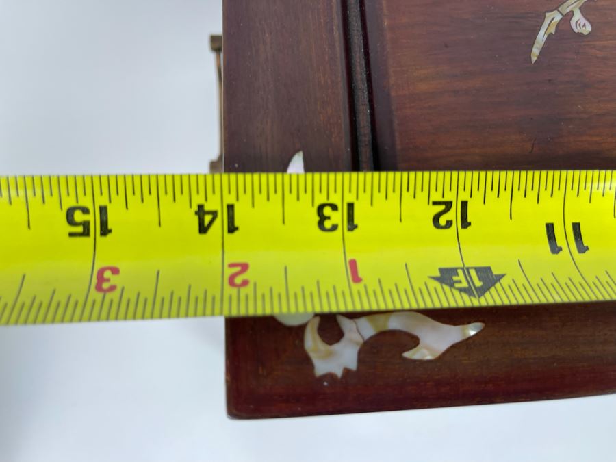 Chinese Mother Of Pearl Inlay Jewelry Box With Lock And Key [Photo 16]