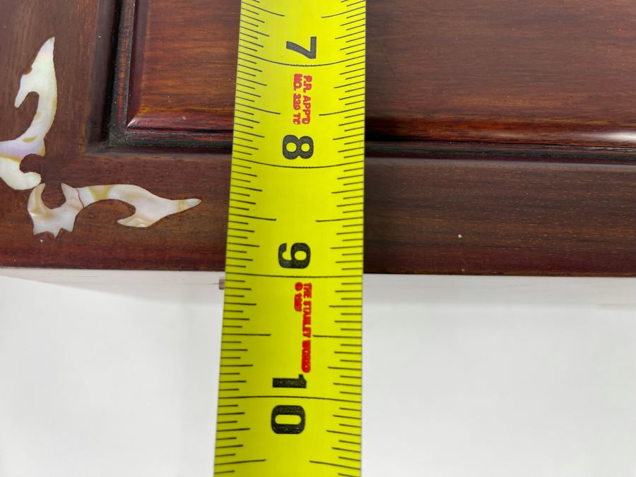 Chinese Mother Of Pearl Inlay Jewelry Box With Lock And Key [Photo 17]