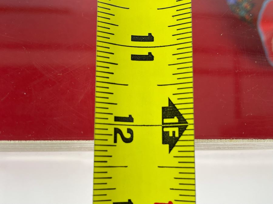 Shadow Box Framed Pair Of Hand Painted Masks 16W X 12H X 6D [Photo 8]