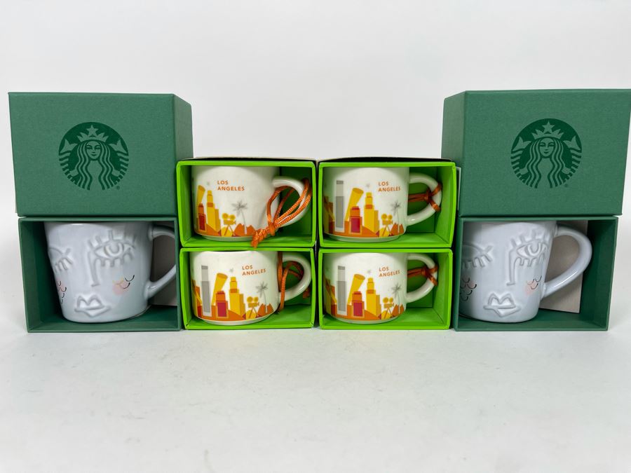 (6) New Set Of Starbucks Collectible Mugs Cups