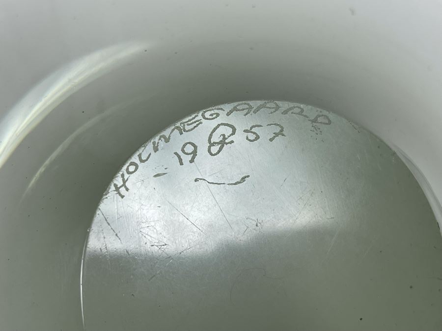 Vintage 1957 Mid-Century Holmegaard Studio Art Glass Bowl 10W X 2.5H [Photo 2]