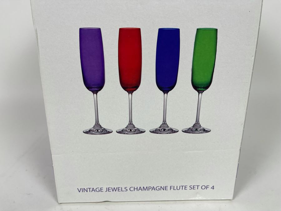 Marquis By Waterford Vintage Jewels Champagne Flutes Set Of 4 [Photo 2]