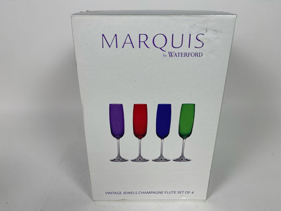 Marquis By Waterford Vintage Jewels Champagne Flutes Set Of 4