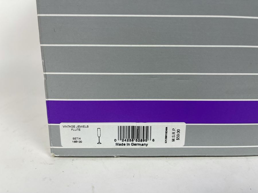 Marquis By Waterford Vintage Jewels Champagne Flutes Set Of 4 [Photo 3]