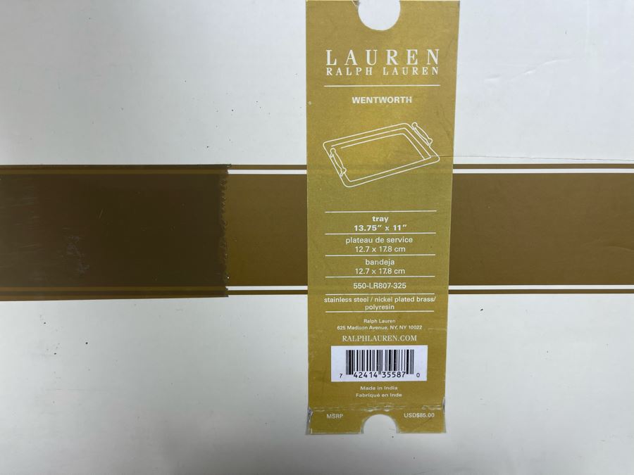 Ralph Lauren Stainless Steel Serving Tray Retails $85 [Photo 5]