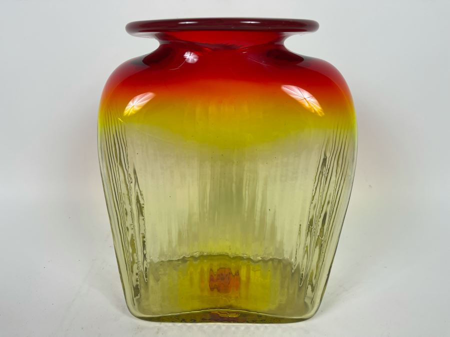 Large Blenko Vase 8W X 11H [Photo 3]