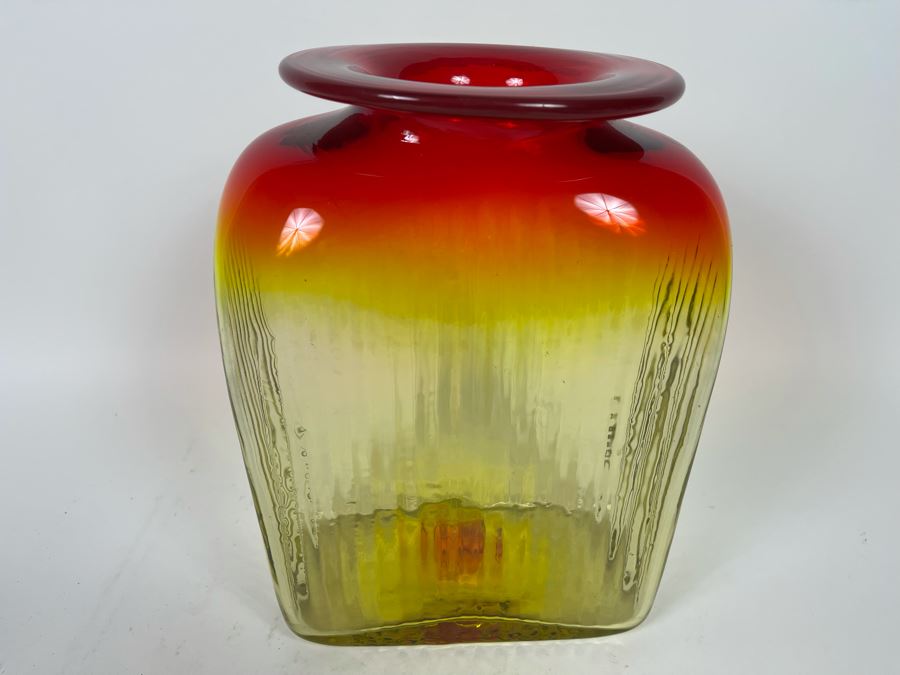 Large Blenko Vase 8W X 11H [Photo 8]