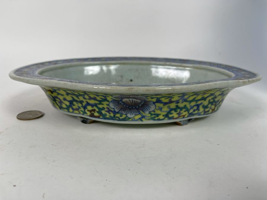 Chinese Porcelain Dish Bowl 9.5W X 7.5D X 1.5H [Photo 4]