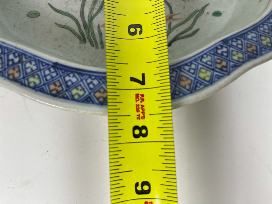 Chinese Porcelain Dish Bowl 9.5W X 7.5D X 1.5H [Photo 8]