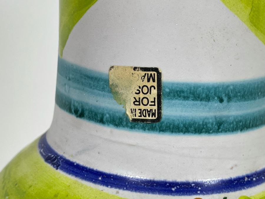 Italian Pottery Vase And White Elephant Figurine From Portugal 13H [Photo 5]