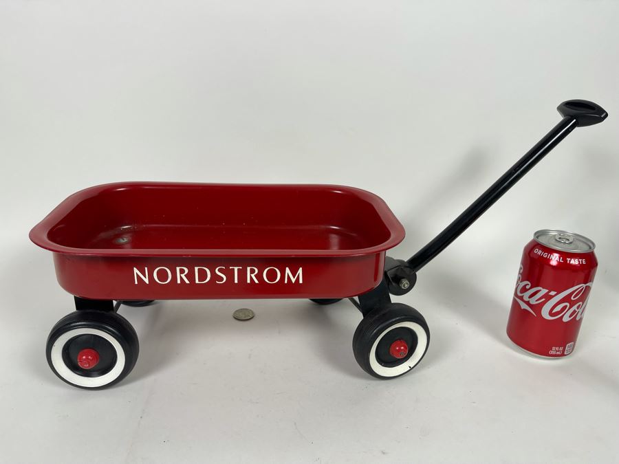 Small Nordstrom Red Display Wagon 14W X 7.5D X 5.5H [Photo 2]