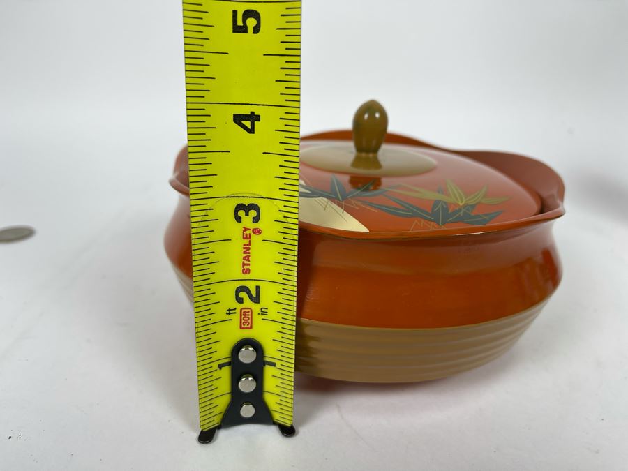 Lacquer Box With Lid Bamboo Motif 7W X 3H [Photo 7]