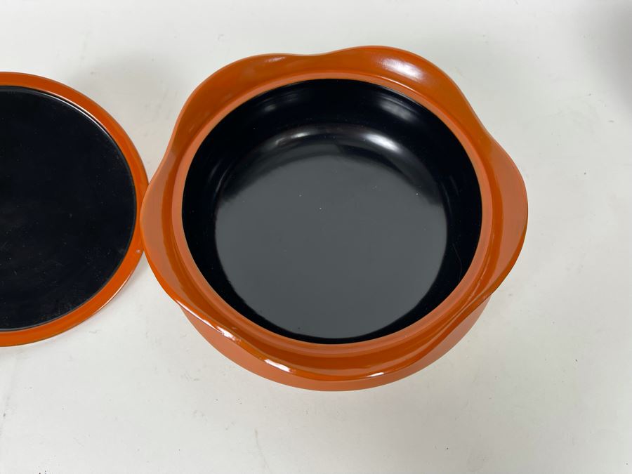 Lacquer Box With Lid Bamboo Motif 7W X 3H [Photo 4]