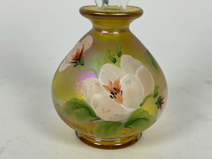 Signed Fenton Glass Perfume Bottle 6.5H [Photo 2]