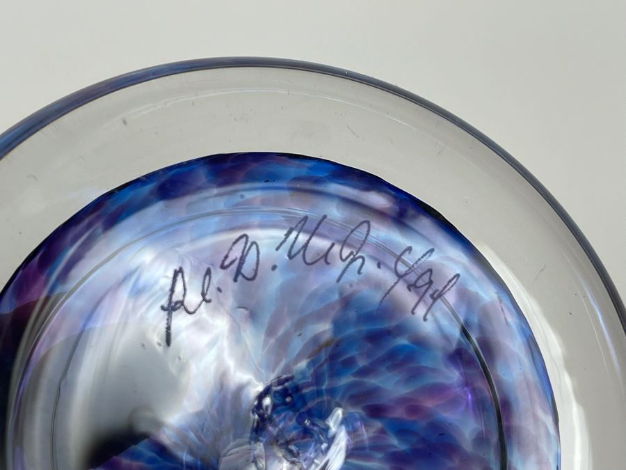 Signed Art Glass Perfume Bottle 3.5H [Photo 5]