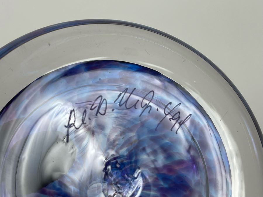 Signed Art Glass Perfume Bottle 3.5H [Photo 6]