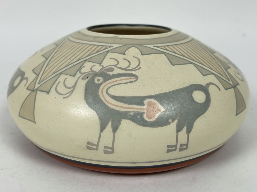 Vintage Hand Painted Pottery Signed R. McAvoy 7W X 3.5H [Photo 2]