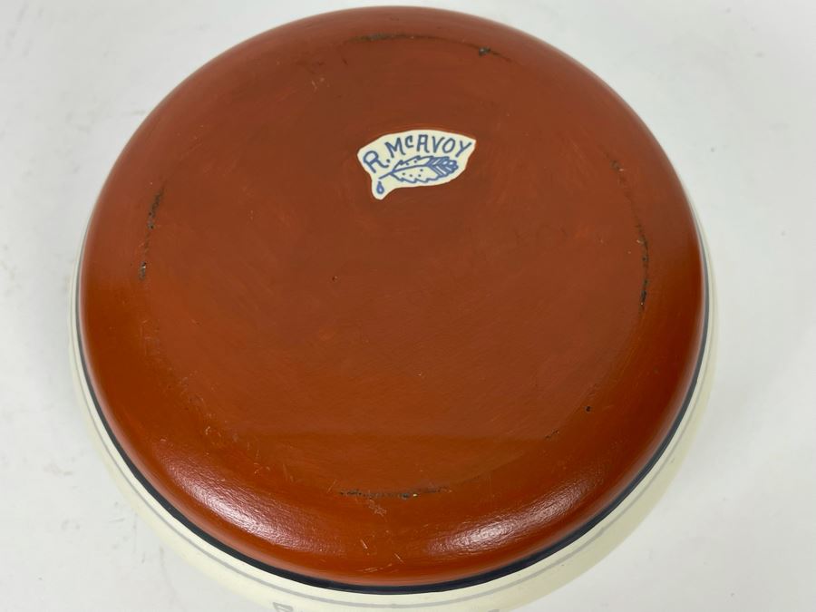 Vintage Hand Painted Pottery Signed R. McAvoy 7W X 3.5H [Photo 6]
