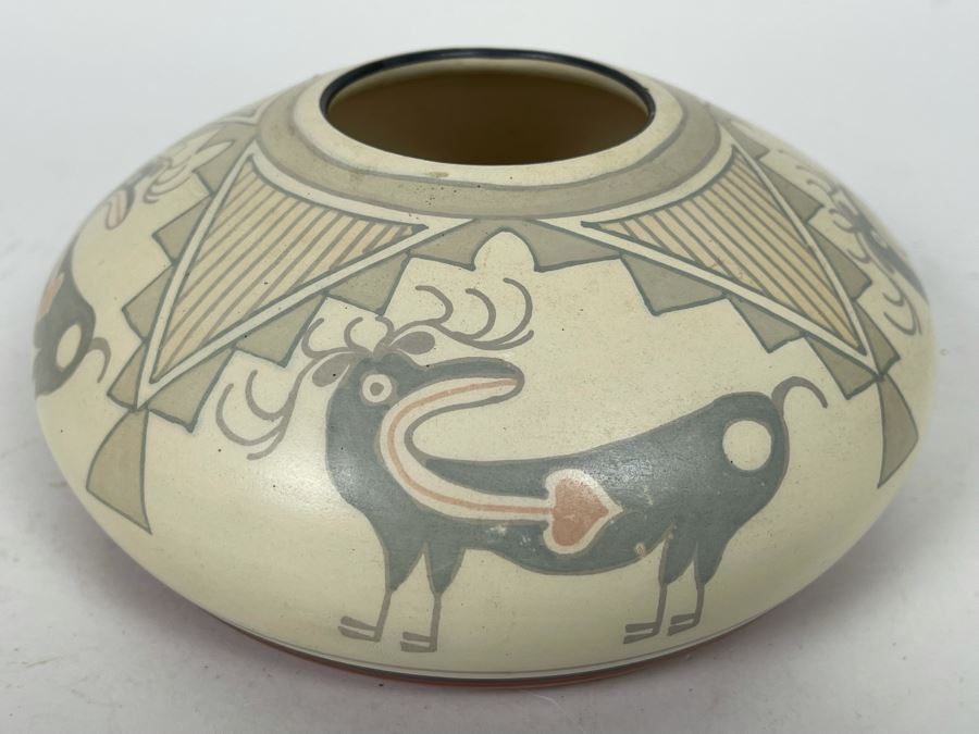 Vintage Hand Painted Pottery Signed R. McAvoy 7W X 3.5H [Photo 3]