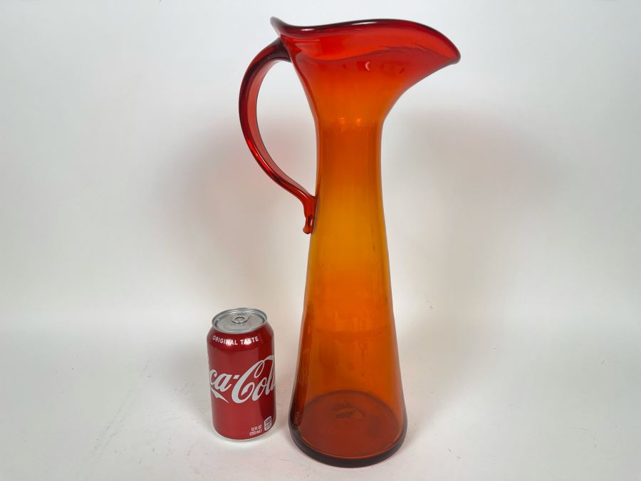 Ruby Red Blenko Glass Jar 15H Retails $58 [Photo 1]