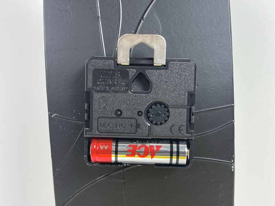 Red And Black S-Shaped Glass Clock By Carneol Made In Hungary Retails $129 [Photo 5]