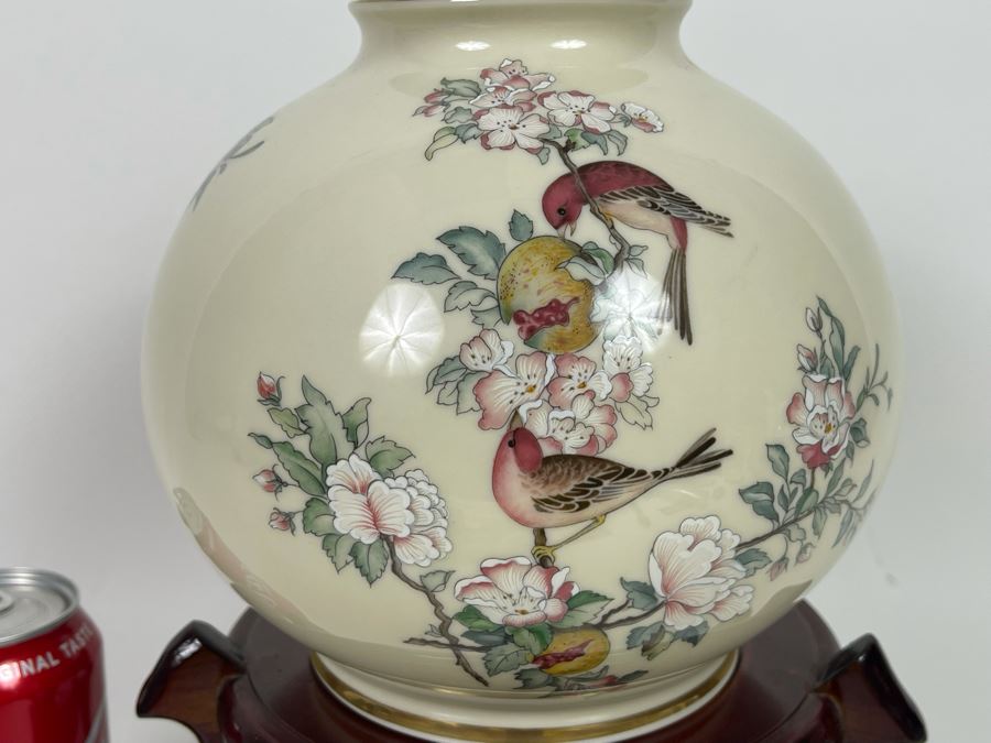 Lenox Serenade Vase 7H With Wooden Stand 5H [Photo 3]