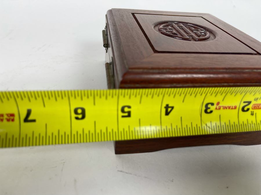 Chinese Wooden Jewelry Box From Neiman-Marcus Hong Kong 6W X 5D X 2.5H [Photo 9]