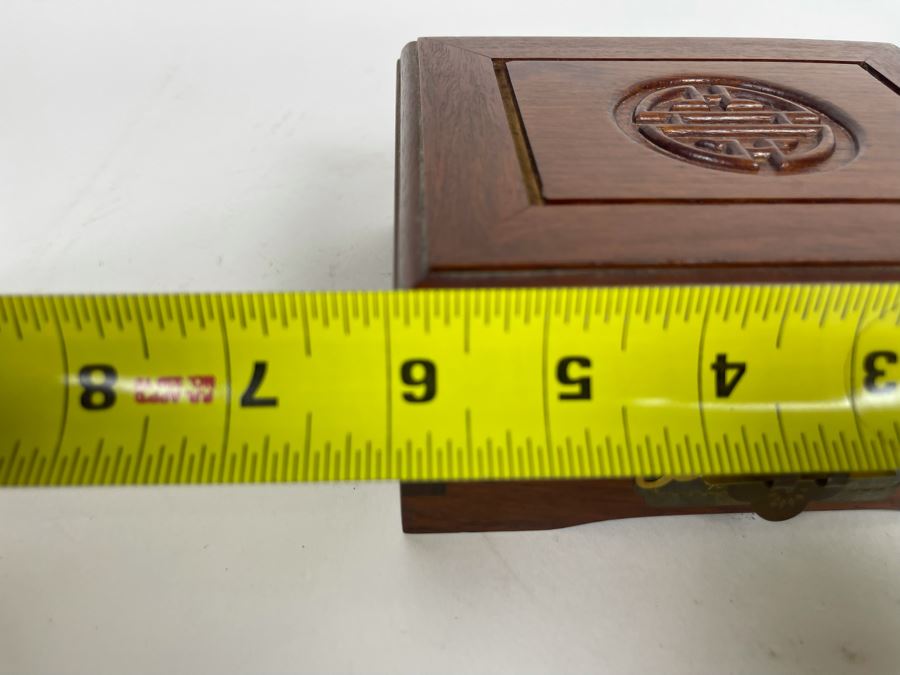 Chinese Wooden Jewelry Box From Neiman-Marcus Hong Kong 6W X 5D X 2.5H [Photo 8]