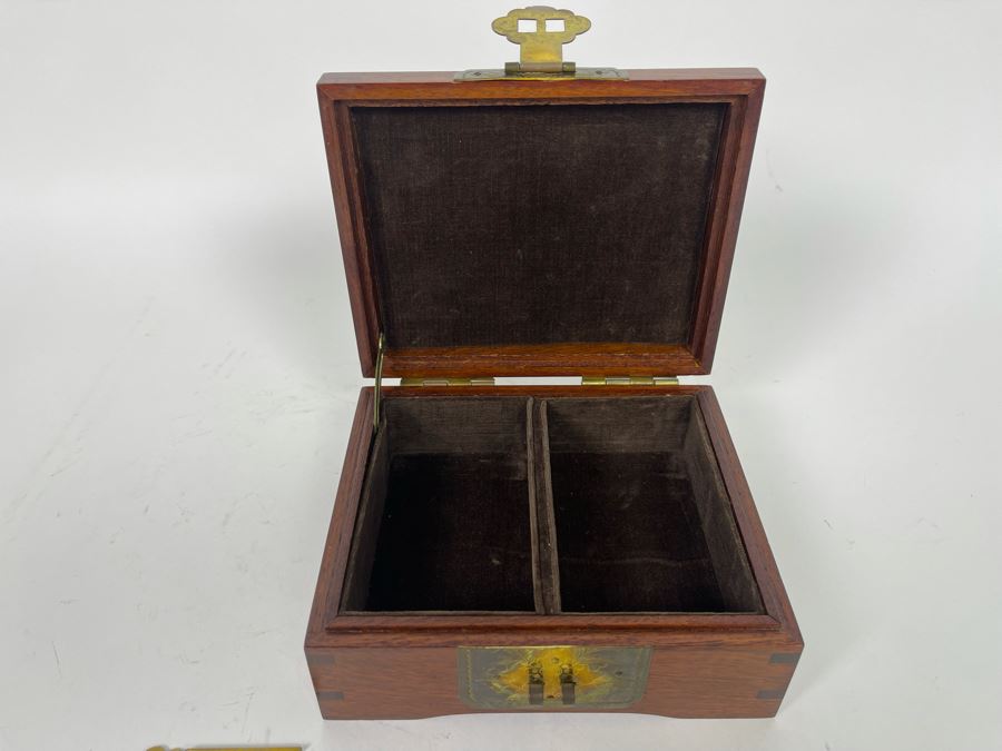 Chinese Wooden Jewelry Box From Neiman-Marcus Hong Kong 6W X 5D X 2.5H [Photo 7]
