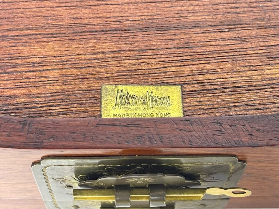 Chinese Wooden Jewelry Box From Neiman-Marcus Hong Kong 6W X 5D X 2.5H [Photo 6]