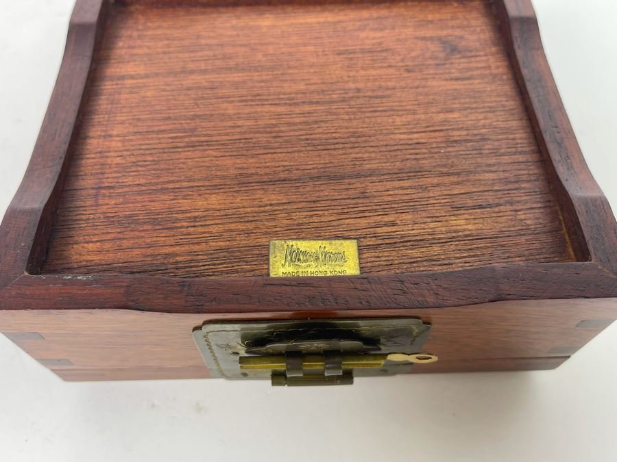 Chinese Wooden Jewelry Box From Neiman-Marcus Hong Kong 6W X 5D X 2.5H [Photo 5]