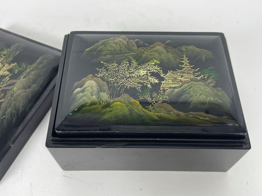 Set Of Five Lacquer Nesting Boxes 5.5W X 4D X 3H [Photo 10]