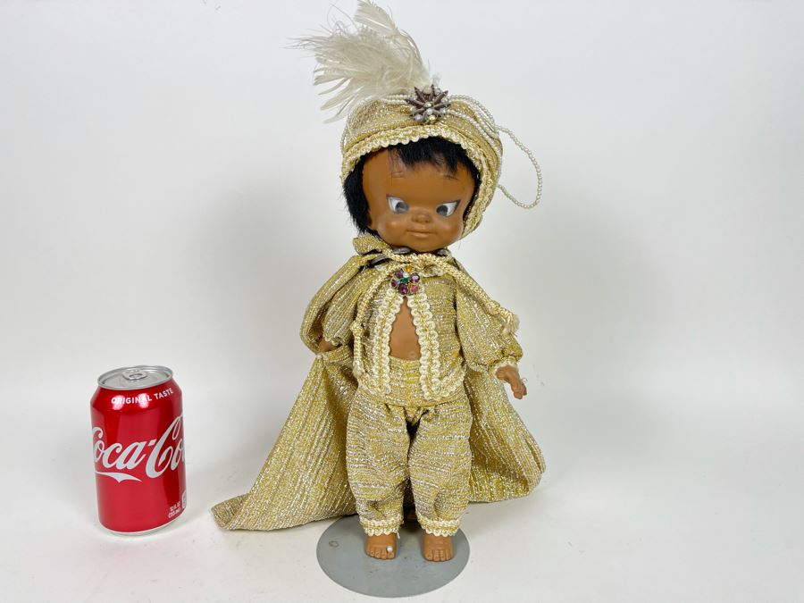 Vintage Doll With Stand 14H