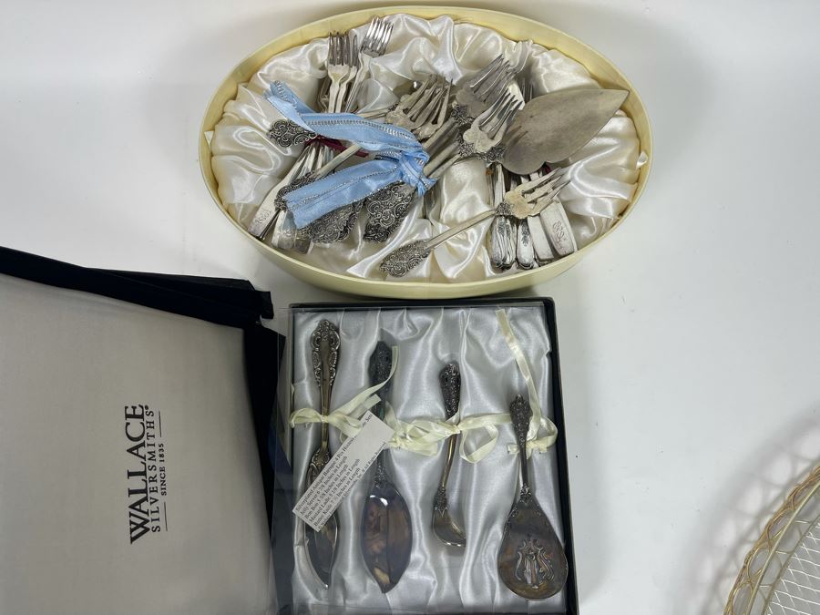 Various Silverplate Flatware And Serving Pieces