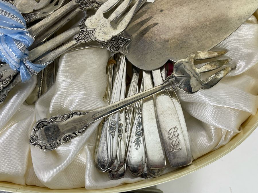 Various Silverplate Flatware And Serving Pieces