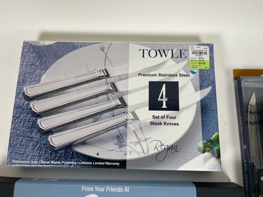 Various New Steak Knives And 2 Piece Carving Set [Photo 5]